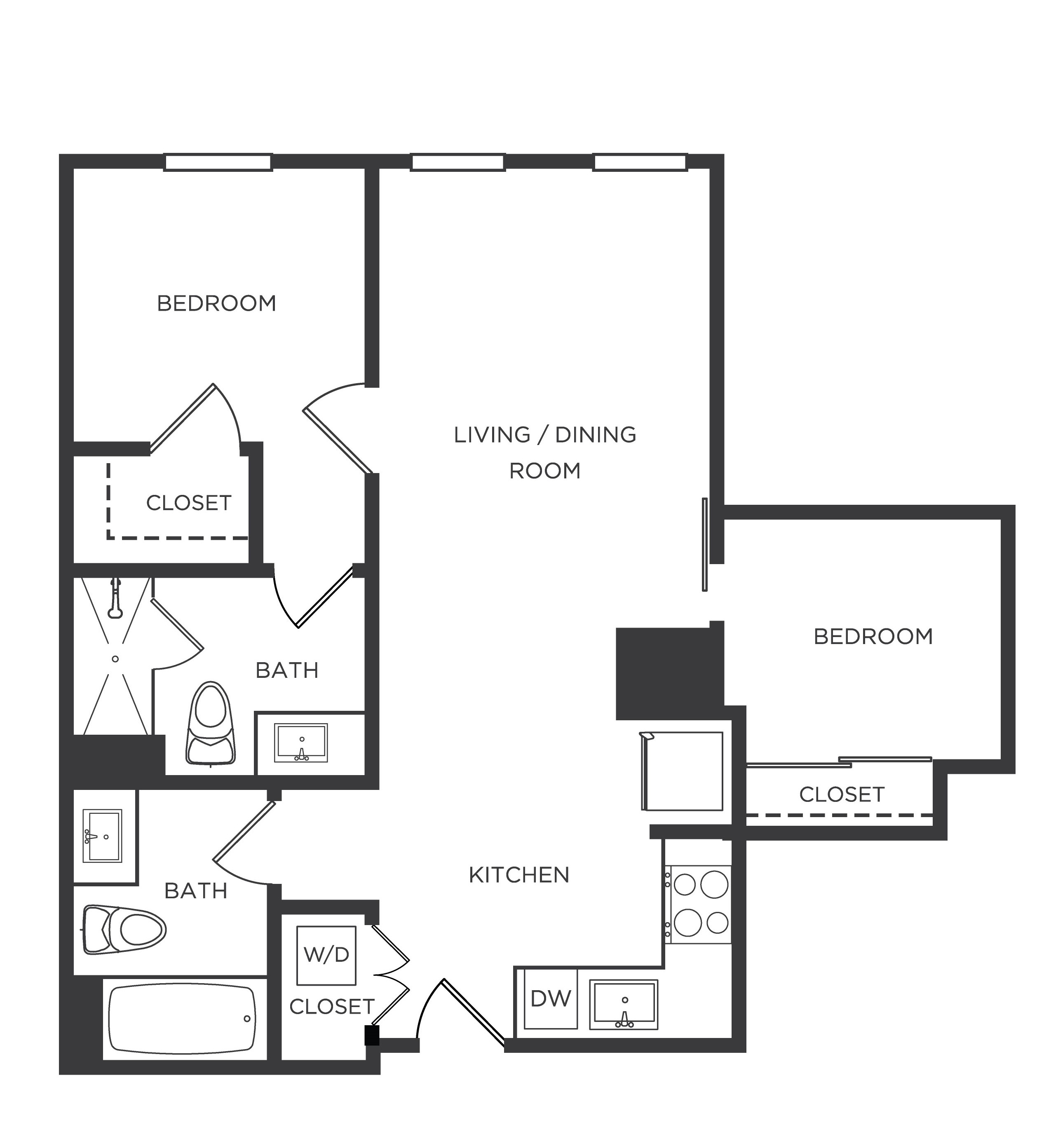 Floor Plan Image of Apartment Apt 1127